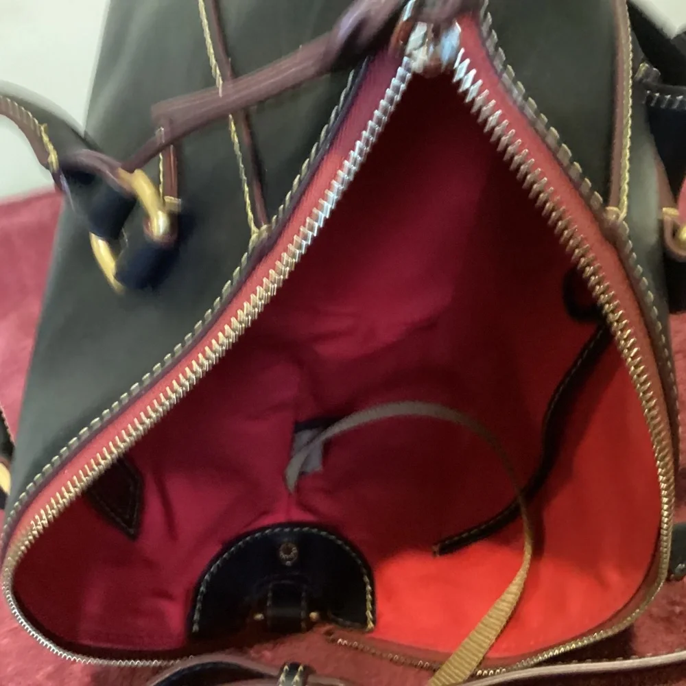 Dooney and Bourke Florentine Naomi Satchel, Navy - Picture 6 of 10
